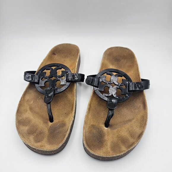 Tory Burch Miller Cloud Sandals size 9 in Black - Picture 1 of 6